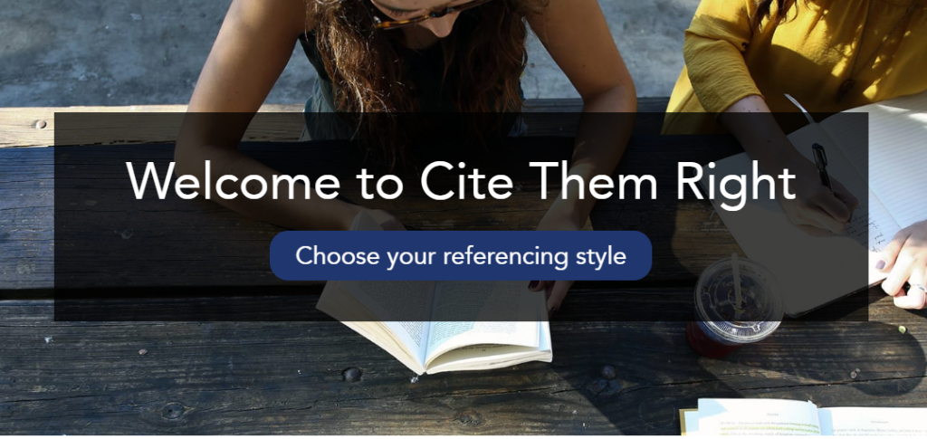 An image of the Cite Them Right website